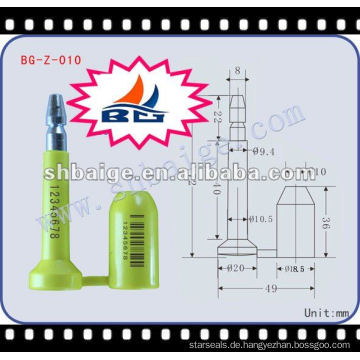 Container-Hochsicherheits-Bolzendichtung BG-Z-010 Sicherheits-Bolzendichtung, Lkw-Türdichtung, Originalitätssicherung